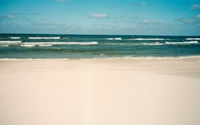 The beach in Bialogora, Poland